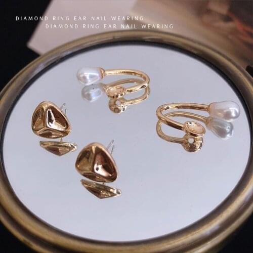 Personality and Elegant Geometric Design, Gold Bean-shaped Earrings, Irregular Metal Pearl-shaped Earrings, Womens Accessories