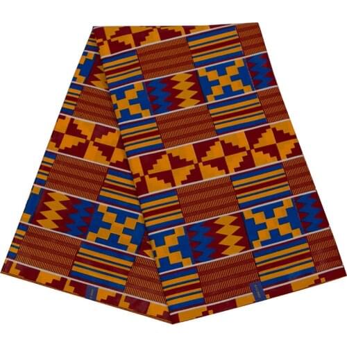 2019 Fashionable African Ankara Pagne Guaranteed Wax Print Kente Ghana Fabric African Batik 100% Cotton Fabric 6 Yards\Lot