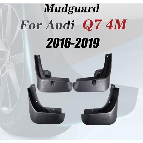 4 PCS Car Mudflap Fender For Audi Q7 4M 2016 2017 2018 2019 Front Rear Mud Guard Flaps Splash Flap Mudguards Accessories