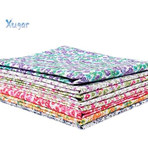 45cm*145cm Floral Cotton Fabric Handmade Patchwork Fabrics Cloth For Dolls DIY Tissue Needlework Scrapbooking Pillow Material