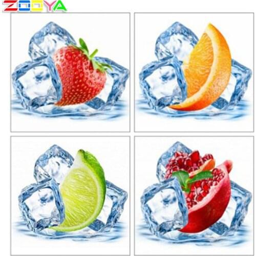 5D Diy Diamond Embroidery Fruit Ice Cube Diamond Painting Full Diamond Mosaic Cross Embroidery Handmade Home Decoration Sp818