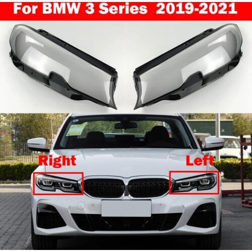 Auto Light Caps For BMW 3 Series G20 2019-2021 320i 325i 330i Car Lampshade Lamp Shade Front Headlight Cover Glass Lens Shell