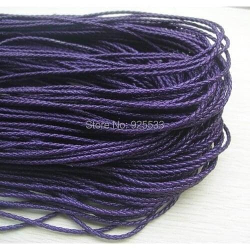 Free shipping 20m dark purple braid PU leather Beading Cord 3mm dia. Beading Wire Handcraft Accessory for bracelet & necklace