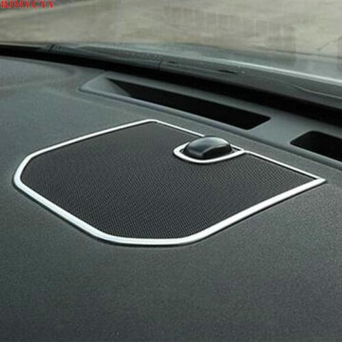 BJMYCYY ABS Car Front Dashboard Stereo Speaker Decorative Cover Frame Trim Sticker For Land Rover Discovery Sport 2015-2019