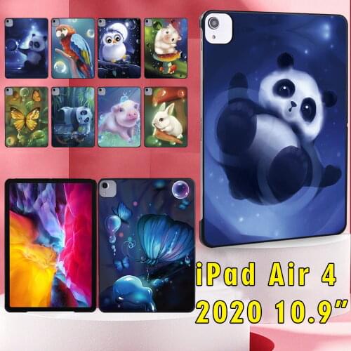 Animal Series Pattern Tablet Case for Apple IPad Air 4 2020 10.9 Inch A2072/A2316/A2324/A2325 Drop Resistant Hard Shell + Stylus