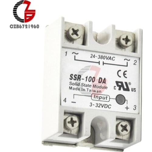DC-AC Solid State Relay SSR-100DA 100A 3-32V DC to AC 24-380V SSR Relay Switch