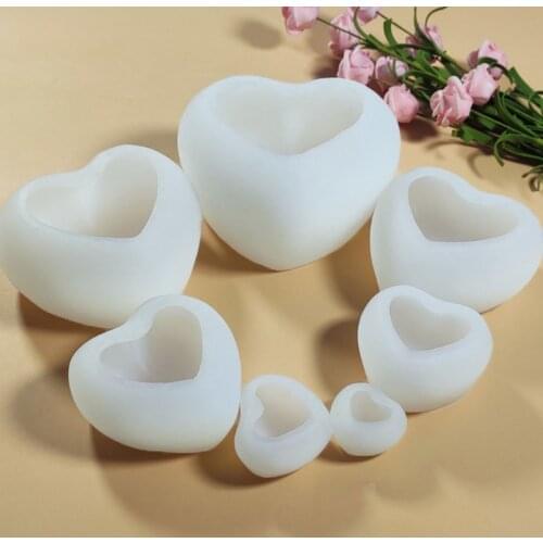 DIY Crafts Resin Crystal Epoxy Mold 3D Love Heart Cake Chocolate Silicone Mould