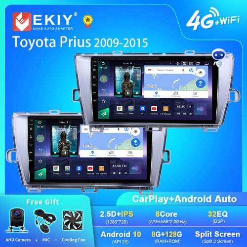 EKIY DSP Android 9.0 For Toyota Prius 2009-2015 Car Radio Multimedia Video Player GPS Navigation Stereo Carplay Bluetooth Navi
