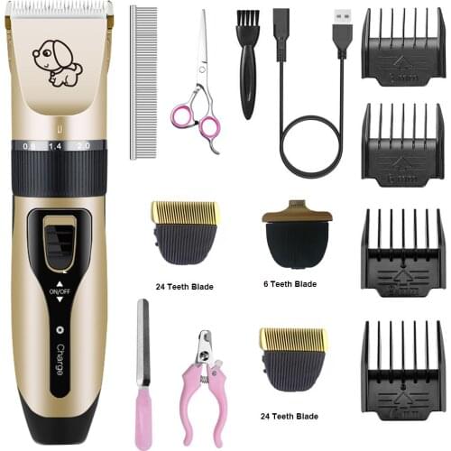 Electrical Dog Hair Trimmer USB Charging Pet Hair Clipper Rechargeable Low-Noise Cat Hair Remover Grooming Hair Cutter Machine