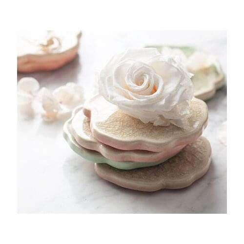 Creative Japan Style High Quality Flower Ceramic Drink Casters Crackle Graze Cup Mat Insulation Zakka Mug Kitchen Accessories