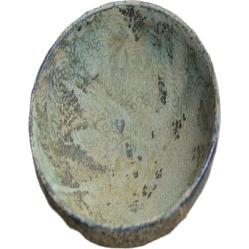 Chinese old jade Bowl Ornaments Sculpture of Ancient Characters and Patterns