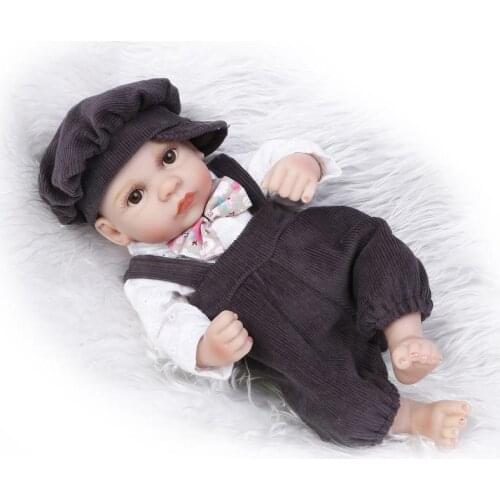 10In Reborn Baby Boy Doll Soft Silicone Toy Likelife Waterproof 26Cm Gift Reborn Baby Doll Reborn Baby Dolls Full Body Silicone