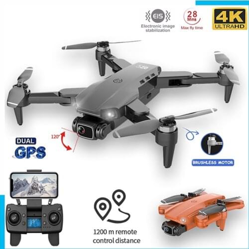 L900 PRO GPS Drone With 4K Dual HD Camera Profesional Aerial Folding Brushless RC Distance 1200M Quadcopter 28 Mins L900PRO