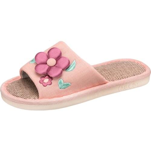 Summer Autumn Unsex Adult Flower Slippers Outdoor Home COUPLES Warmming Anti-Slip Flat Shoes