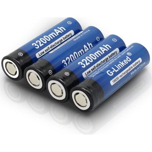 G-Linked 18650 battery 3.7v 3200mah Lithium Rechargeable Battery For Flashlight batteries