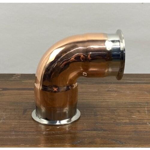 Clamp 3" (76mm) Flange OD91mm Copper Elbow 90 degree