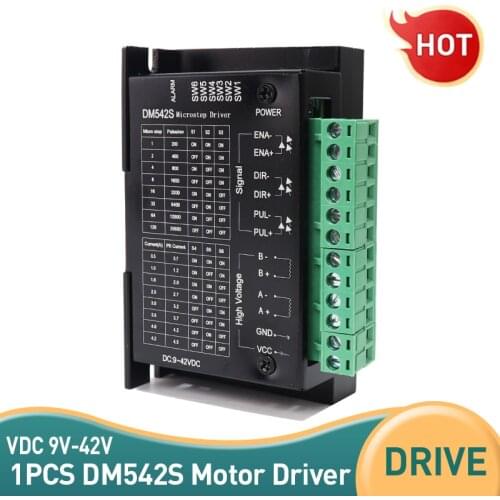 1pc microstep driver dm542S for nema 23 motor, M542/2M542 stepper driver, DM542 stepper drivers 18-48 VDC Max. 4.5A 57 86 Series