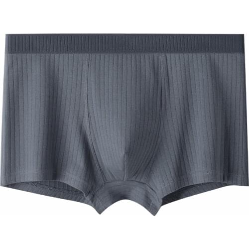 Fashion Boxershorts Men Plus Size XXXL Solid Man Panties Cotton Breathable Anti-Bacterial Male Boxer Shorts Underpants Trunks