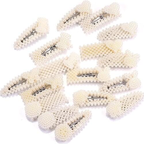Fashion Faux Pearl Hair Clips Women Korean Elegant Long Hairpins Female ZA Barrette Jewelry Accessories Wedding Bridal Hair Pins