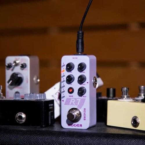 Mooer R7 Reverb Guitar Pedal Room Hall Church Cave Plate Spring Mod 7 Classic Reverb Effects Buffer Bypass Reverb Effect Pedal