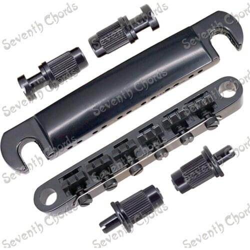 A Set 12 String Saddle Bridge & Tailpiece For Electric Guitar With Stud Anchor guitar accessories parts Musical instrument