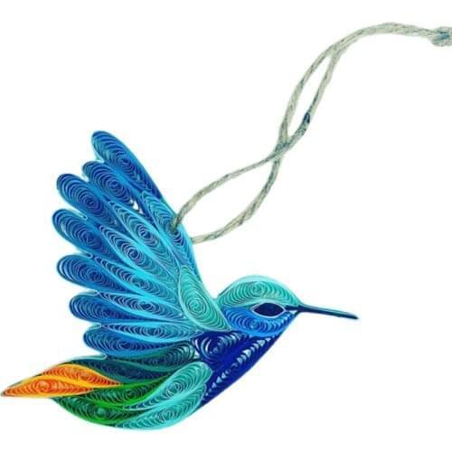 Wall Hanging Feather Art Hummingbird Decoration Pendant For Living Room Home Windows Garden Acrylic Bird Hanging Ornament
