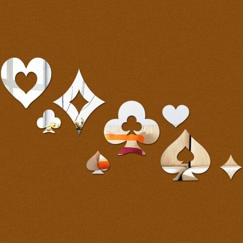 New sale special offer large sticker poker diy mirror 3d wall stickers home decoration sofa background modern