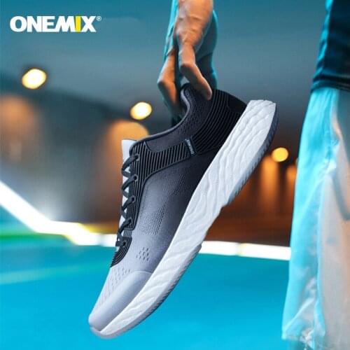 Onemix Men Running Shoes Mesh Breathable Tourism Non-slip Sports Shoes Light Outdoor Walking Comfortable Casual Women Sneakers