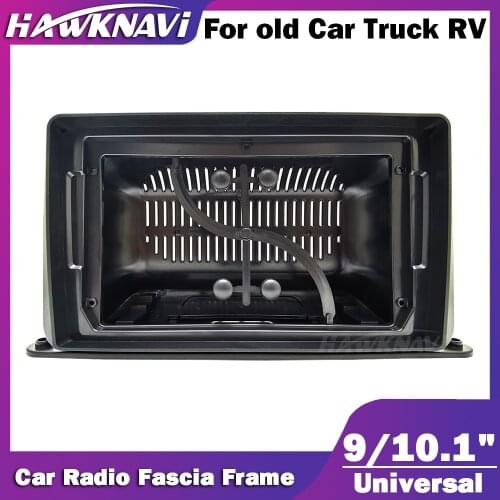9" 10.1" Universal 2 Double Din Radio Fascia For old Car Truck Motorhome RV Stereo Panel Dash Mounting Frame Trim Kit Face