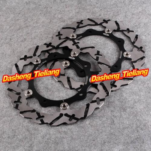 2PCS Front Brake Disc Rotors For Yamaha X-MAX YP R 125 250 & XP T-MAX 500 2004 2005 2006 2007 Black Color Motorcycle Spare Parts