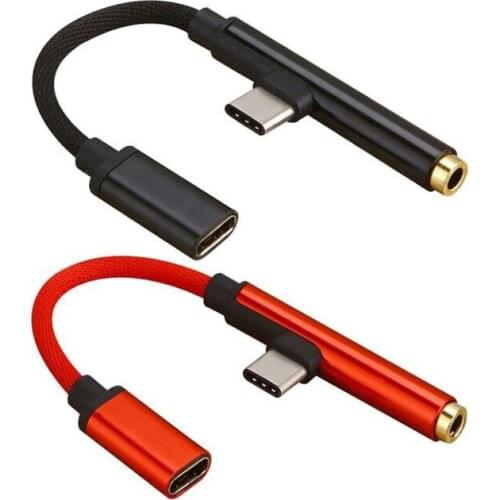 Usb Type C To 3.5mm Jack TypeC Audio Splitter Headphone Cable Earphone Aux 3.5 Adapter Charger Usb-C For Xiaomi For Huawei