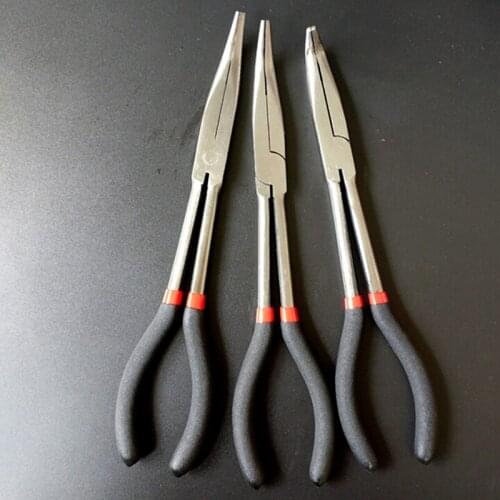 1 Set Multi-Function Stainless Steel Needle-Nosed Pliers Curved Nose Pliers Round Nose Pliers Auto Repair