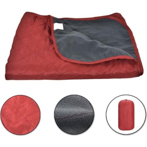 Portable Outdoor Camping Blanket Warm Fleece Nap Blanket Moisture-proof Picnic Mat for Backpacking Camping Hiking Picnic Tool