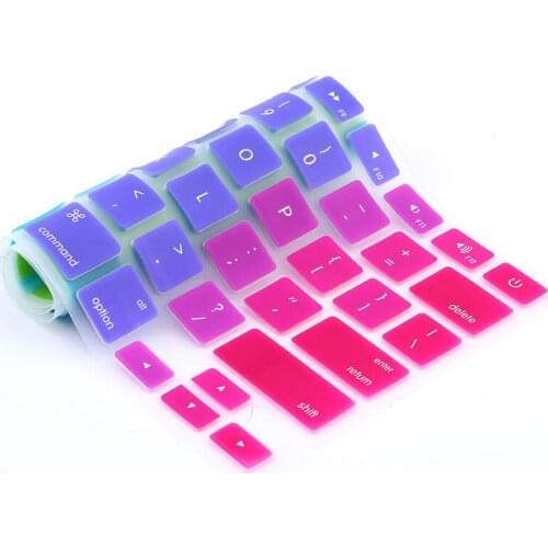 Rainbow Silicone Keyboard Case Cover Skin Protector for iMac Macbook Pro 13" 15" Cover Protector