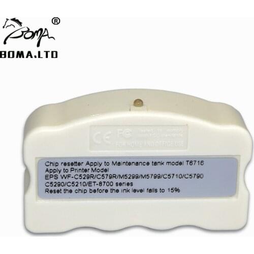 T6716 Maintenance Tank Chip Resetter For EPSON WorkForce Pro WF-C579RDWF WF-C579RDTWF WF-C579RD2RTWF WF-C5710DWF Waste Ink Tank
