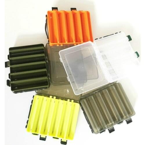 Fishing Box for Baits Double Sided Plastic Lure Boxes Fly Fishing Tackle Storage Box Supplies Accessories High Strength