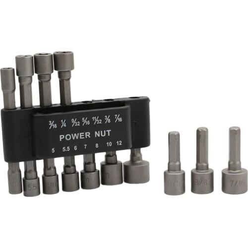 Hex Socket Sleeve Nozzles Drill Bits Adapter Electric Screwdriver Strong Magnetic Nut Driver Tools Set