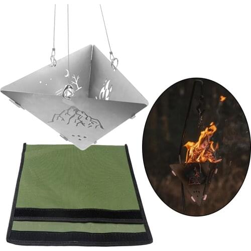 Wood Burning Folding Camping Stove Portable Campfire Pit Wooden Stove Burner