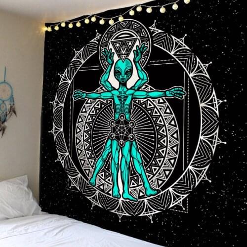 Sun Moon Tapestry Witchcraft Indian Mandala Black and White Starry Art Wall Decoration Astrology Tapiz Home Decoration