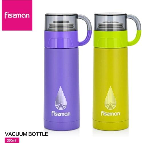 FISSMAN 350ml Vacuum Bottle with Portable Cup Stainless Steel Double Wall Thermo Mugs Vacuum Flask