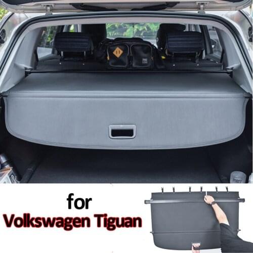 For Volkswagen Tiguan L 2021 2012-2015 Rear Trunk Cargo Cover Screen Shade Partition Curtain Security Shield Car Accessories