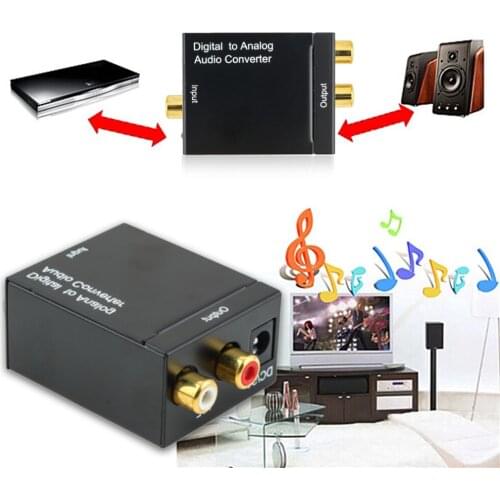 1Pcs Digital Optical Coaxial Toslink Signal to Analog Audio Converter Adapter RCA Hot Sale