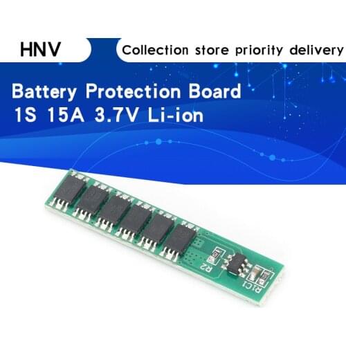 1S 15A 3.7V Li-ion 6MOS BMS PCM Battery Protection Board PCM for 18650 Lithium Lion Battery