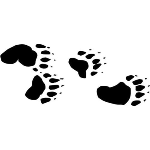 22.8*9.3CM Bear Tracks Paw Print Car Sticker Motorcycle Decals Waterproof Car Styling Car Accessories C2-0466