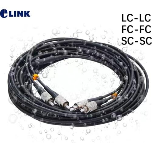 300mtr TPU Fiber optic Patchcords waterproof LC SC FC 2 core Armored patch lead cable Outdoor Singlemode FTTA jumper SM DX 3.3mm