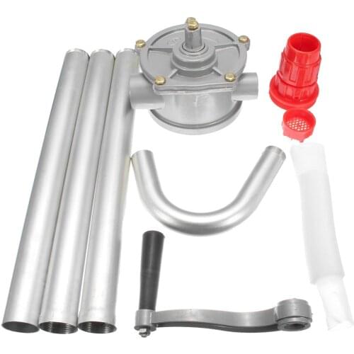 50 Inch Self Priming Rotary Oil Pump DIiesel Fuel Hand Pump Barrel Suction Transfer Tool