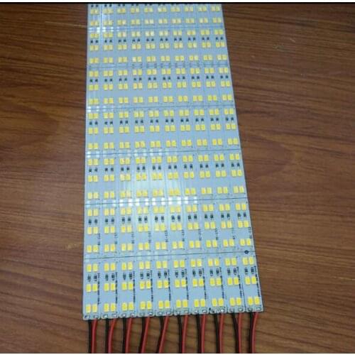 50CM Double Row 5630/5730 SMD 72 LED Strip Bar Light DC12V 14W Aluminium Alloy Rigid Bar Lamp Fr Cabinet White/Warm