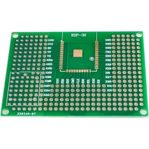 5X7CM Double Side Prototype PCB Breadboard Universal Board For UNO R3 ESP8266 WIFI ESP-12F ESP-12E ESP32S ESP32 50x70mm