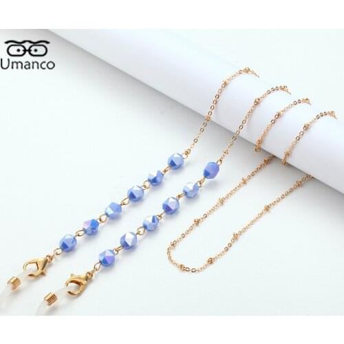 Simple Fashion Glasses Chain for Women Crystal Beads Chains Mask Sunglasses Lanyard Hanging Neck Eyeglasses Jewelry Accessories