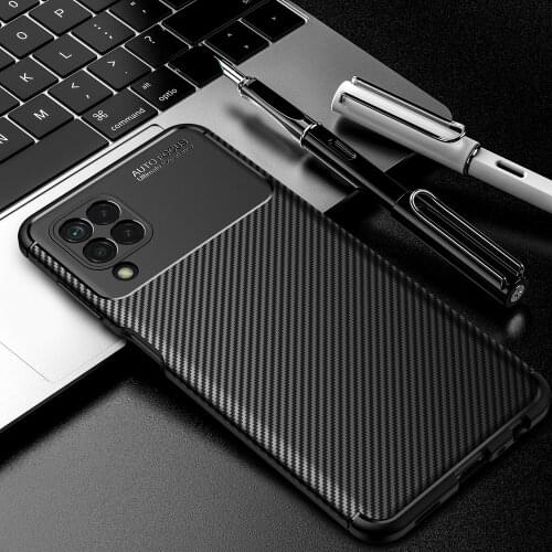 Mobile Phone Cases for Samsung Galaxy M32 M62 F62 A32 A03s Cover Carbon Fiber Texture Soft TPU Bumper Full Case Galaxy A32 4G